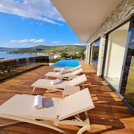 Villa Ramarin 1 With Heated Pool, Jacuzzi And Sauna By The Sea In Rogoznica Rogoznica  Exterior photo